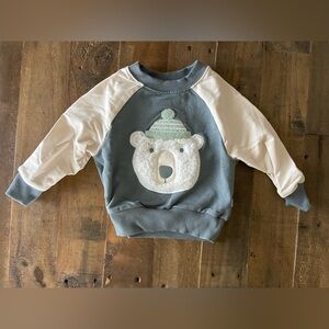 LITTLE SLEEPIES Play — Polar Bear Crewneck Sweatshirt — size 6-12 months